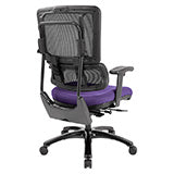 Vertical Black Mesh Back Chair with Shiny Black Base 1